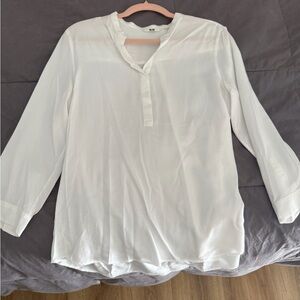 Uniqlo white blouse